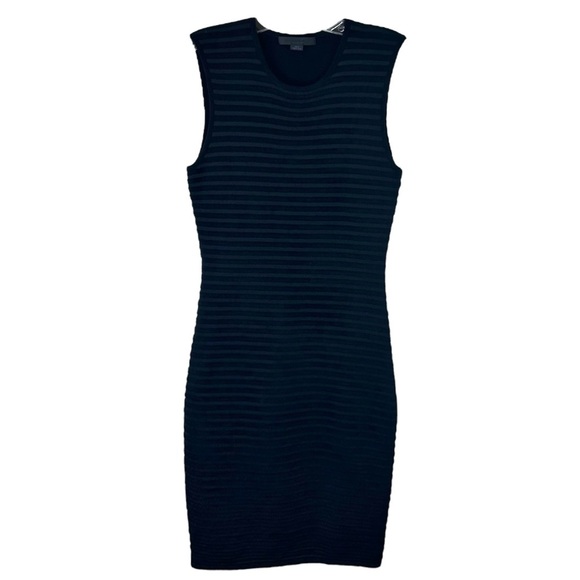 ALEXANDER WANG - Women’s Faux-Fur Stripe Mini Dress, Bodycon - Black, Medium - Picture 6 of 16